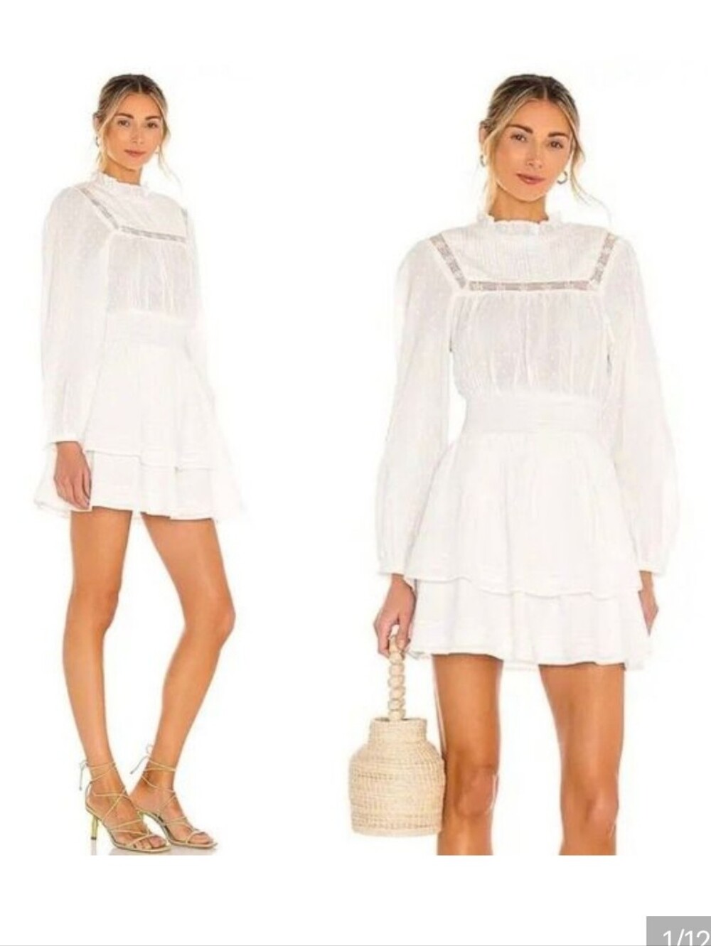 Cleobella Berit Mini Dress | Ivory | Size Medium
